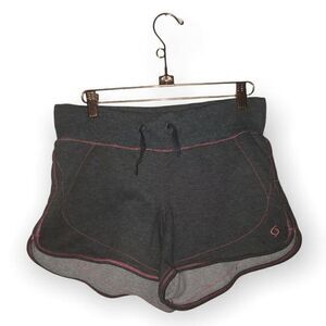 Moving Comfort Athletic‎ Shorts Drawstring Size Medium Grey Pink